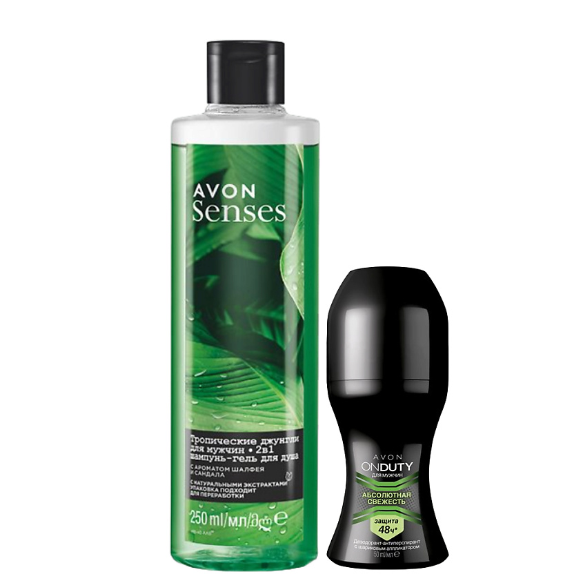 Изображение товара AVON Набор для мужчин "Заряд бодрости", Гель для душа 250 мл: Дезодорант 50 мл
