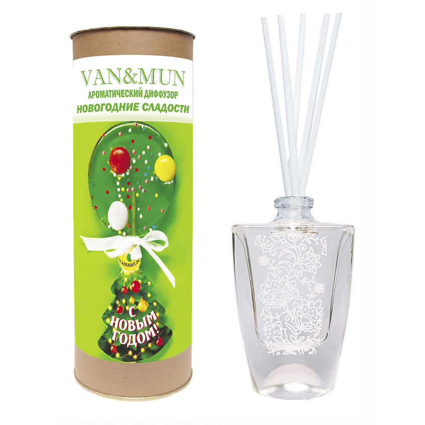 Изображение товара VAN&MUN Ароматический диффузор Новогодние сладости с палочками, 45 мл