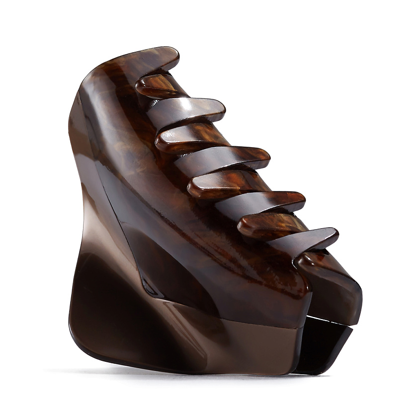 Изображение товара Заколка-краб для волос Селестина коричневая легкая надежная