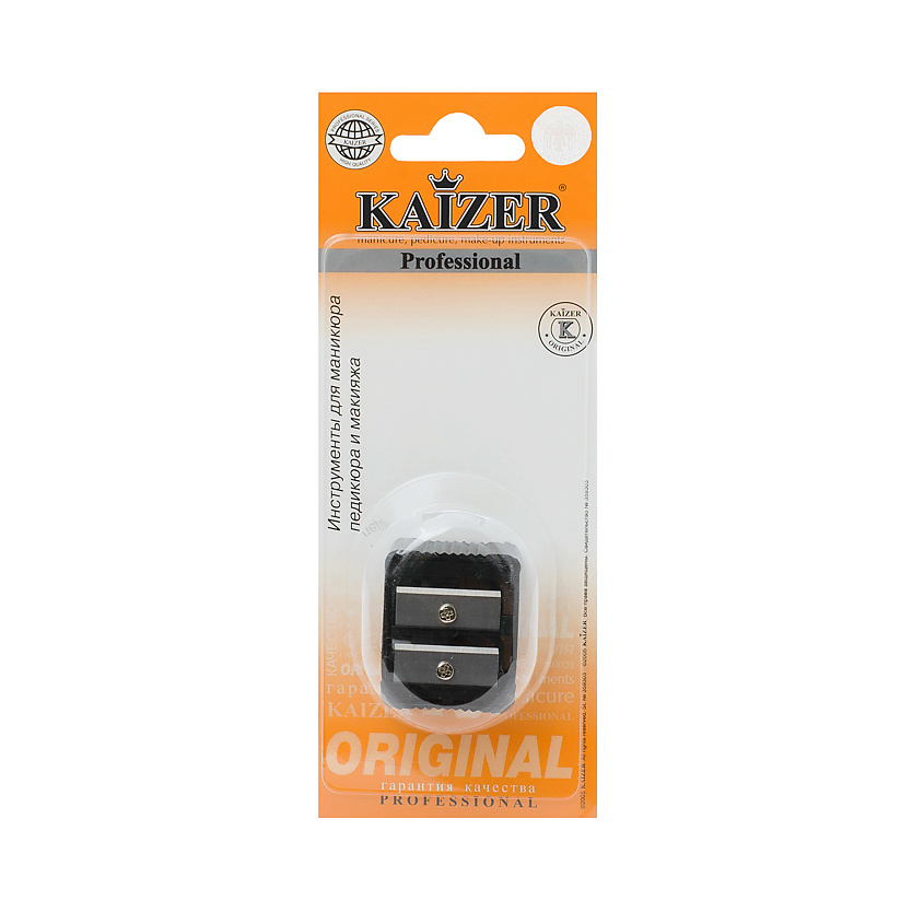 Изображение товара KAIZER Точилка двухсторонняя прямоугольная для косметических карандашей черная