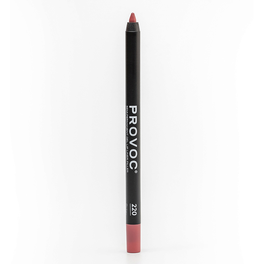 Изображение товара PROVOC Полуперманентный гелевый карандаш для губ, Розовый, 24 часа стойкости