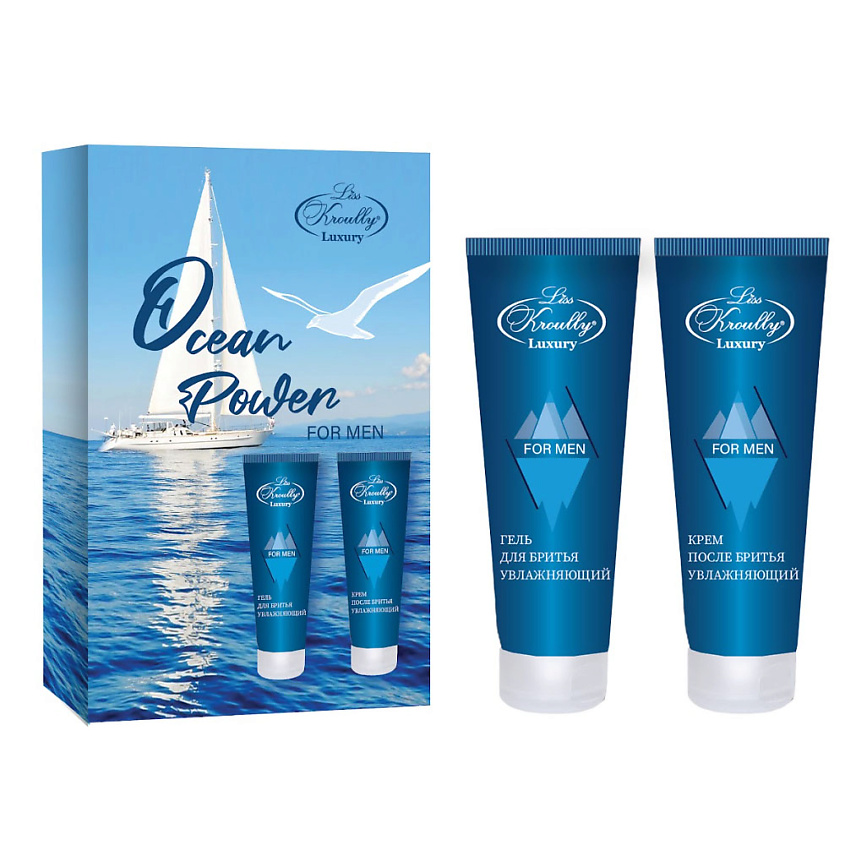 Изображение товара LISS KROULLY Подарочный набор увлажняющий MN-2404 Гель для бритья Крем после бритья, 75 мл+ 75 мл