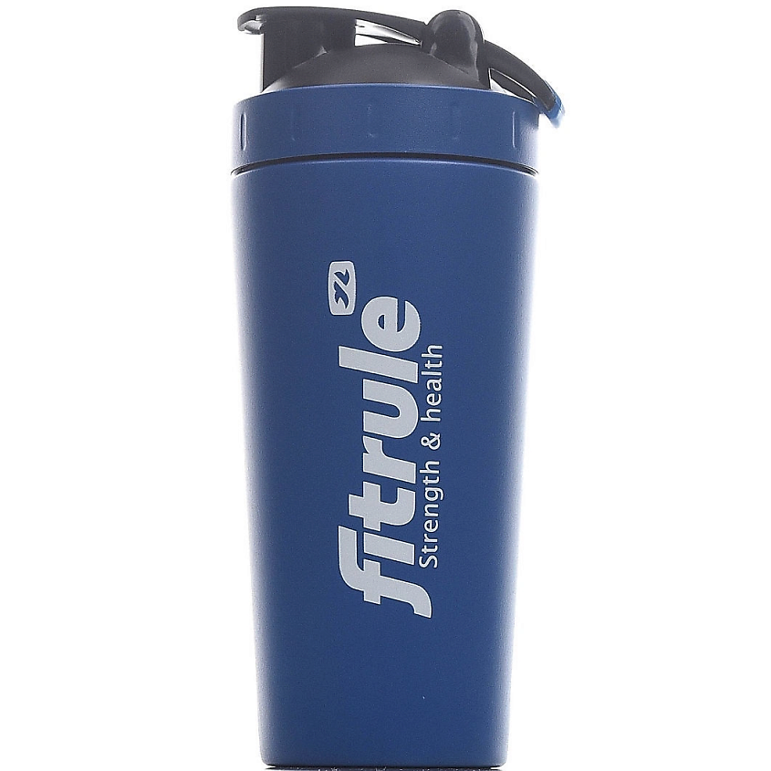 Изображение товара Алюминиевый шейкер для спортивного питания 700 мл FITRULE с прозрачной вставкой