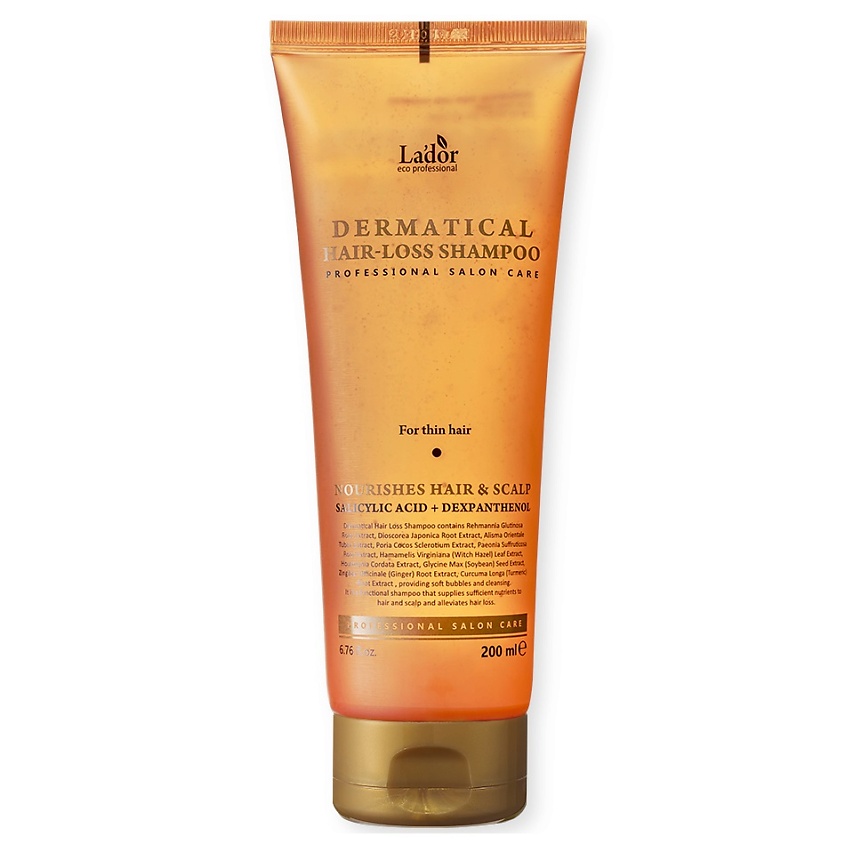Изображение товара LADOR Шампунь против выпадения для тонких волос DERMATICAL HAIR-LOSS SHAMPOO (FOR THIN HAIR), 200 мл