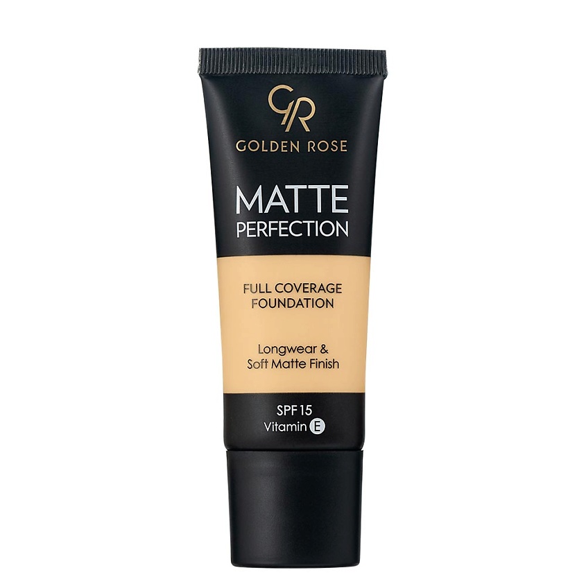Изображение товара ГОЛДЕН РОЗ Тональный крем Matte Perfection Full Coverage WARM 2 стойкое матовое покрытие