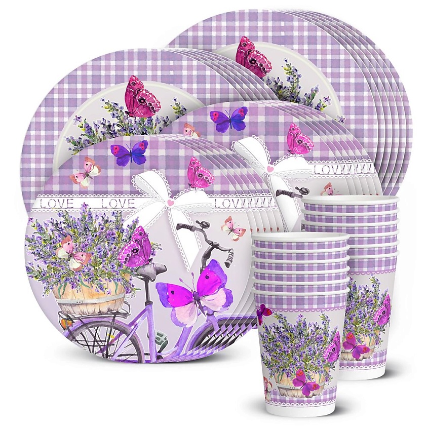 Изображение товара ND PLAY Набор посуды для праздника Лаванда, 1 шт.