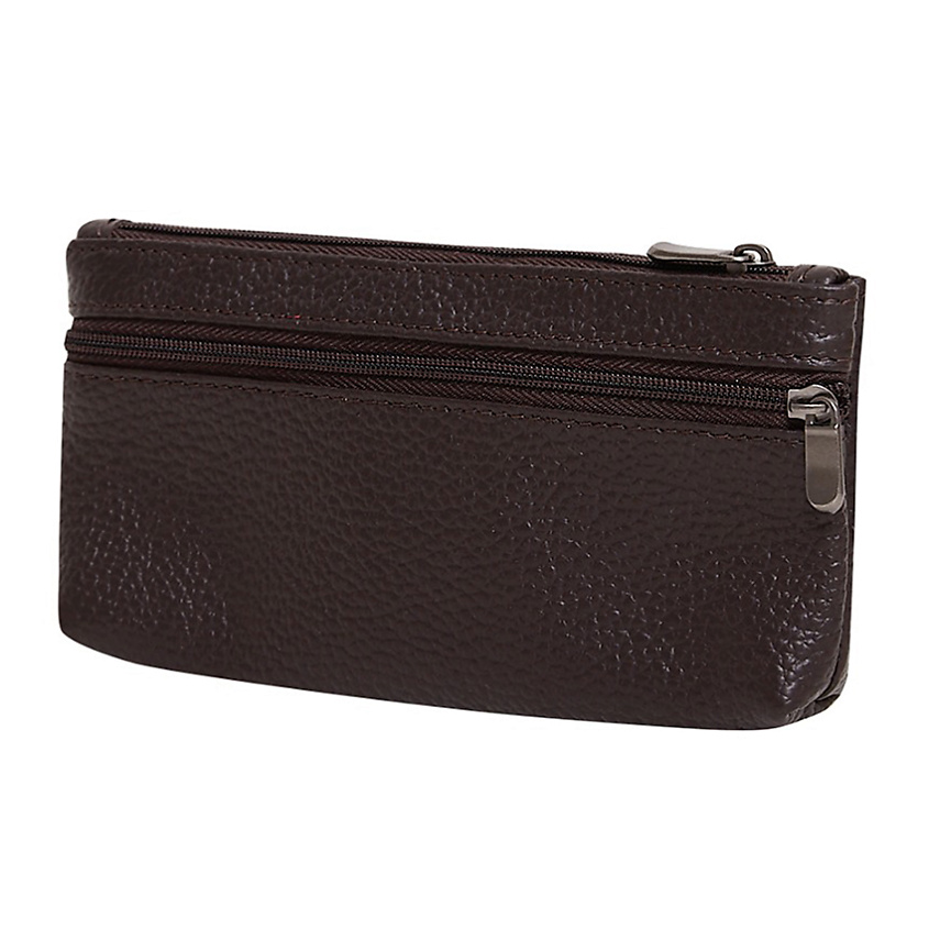 Изображение товара FORTE Ключница из натуральной кожи с двумя молниями, Коричневый