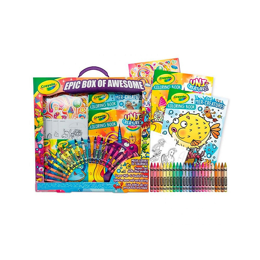 Изображение товара CRAYOLA Набор принадлежностей для рисования Epic Box Of Awesome, 4 шт. + 24 шт.