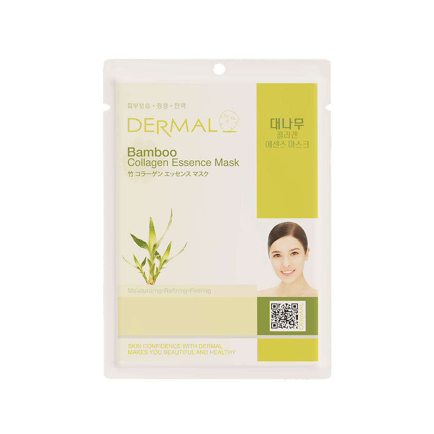 Изображение товара DERMAL Тканевая маска с экстрактом бамбука и коллагеном, 23 г