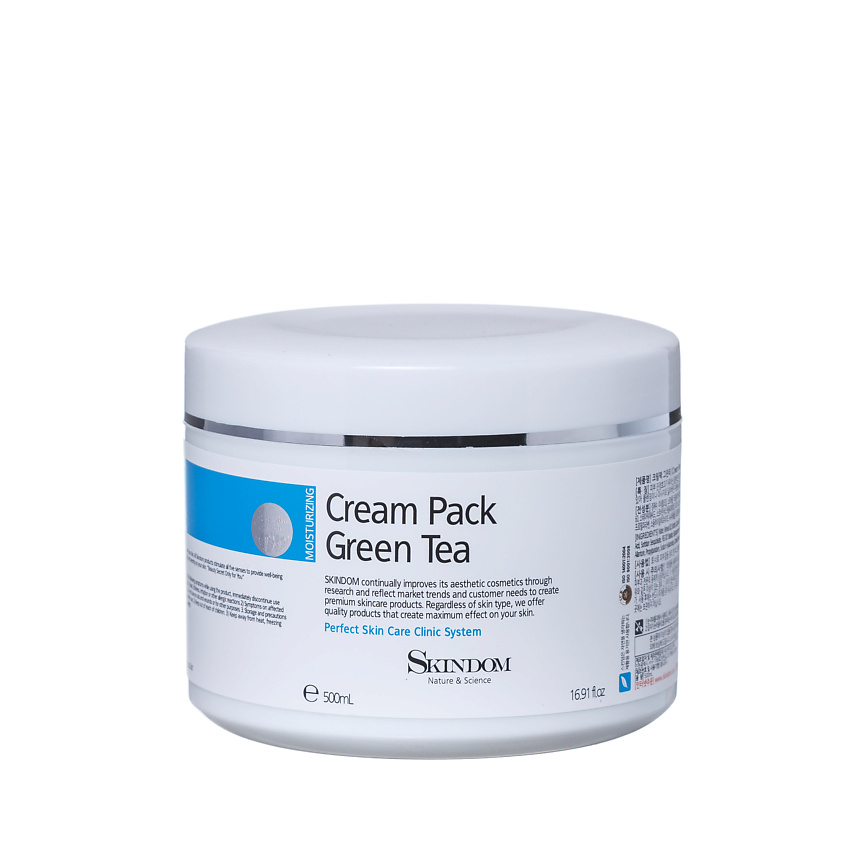 Изображение товара Кремовая маска для лица с экстрактом зелёного чая 500 мл SKINDOM