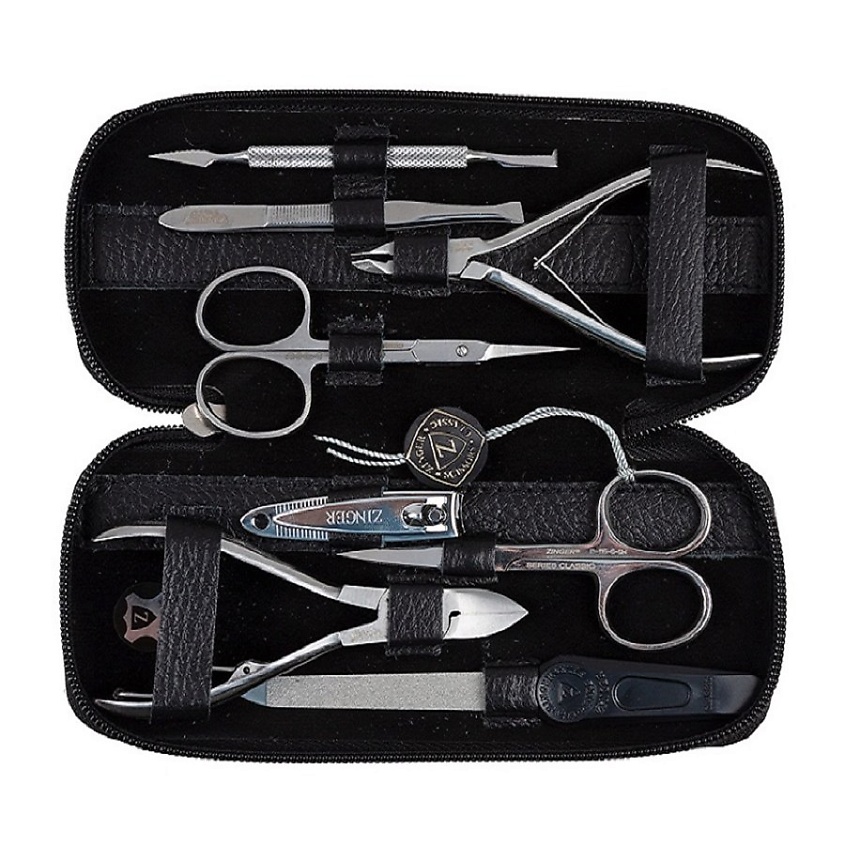 Изображение товара ZINGER Маникюрный набор MS-71066 8 предметов на молнии, Серебряный