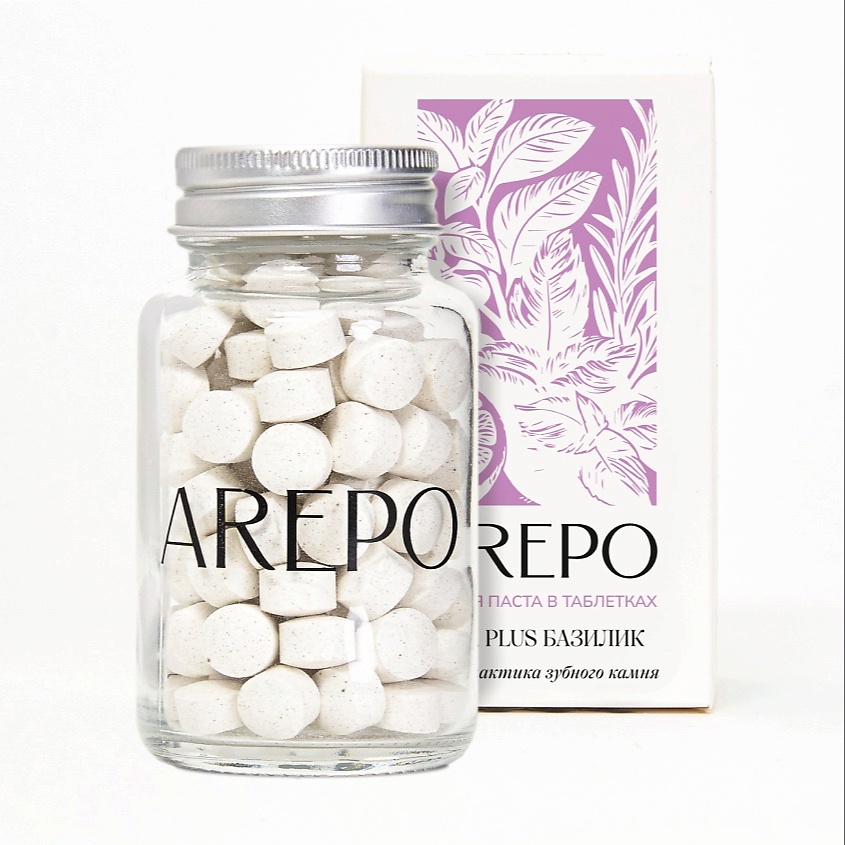 Изображение товара AREPO Зубная паста в таблетках VITA PLUS БАЗИЛИК, 110 шт.