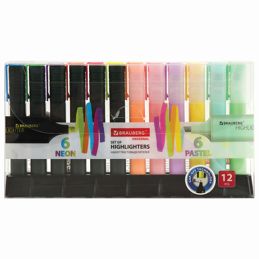 Изображение товара BRAUBERG Набор текстовыделителей на подставке BRAUBERG "ORIGINAL", 1 шт