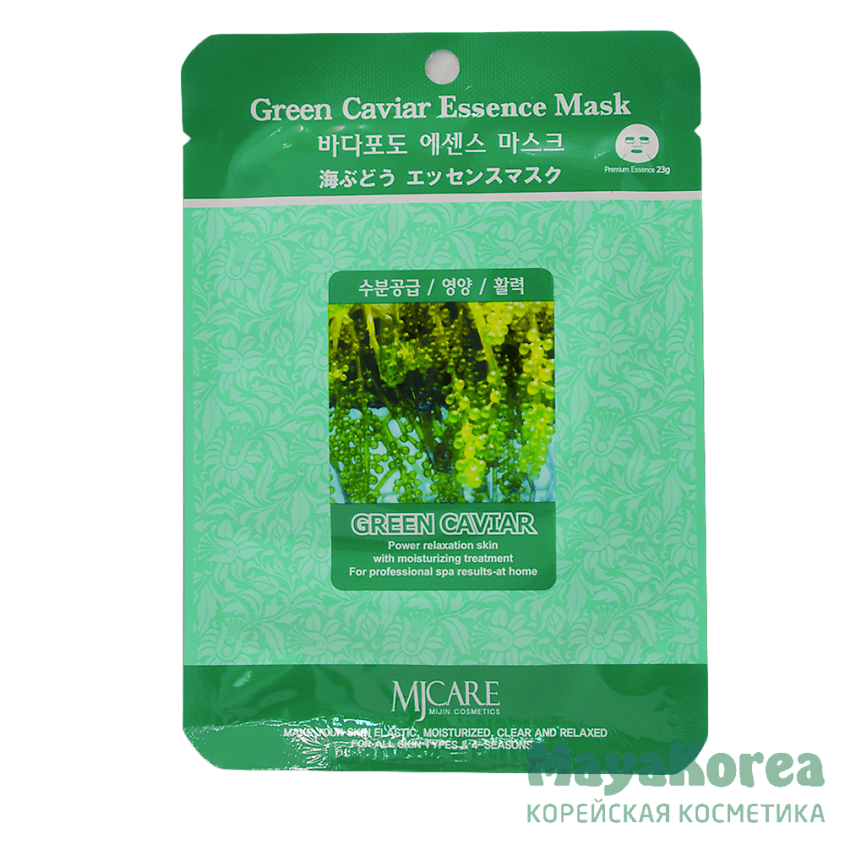 Изображение товара MIJIN Тканевая маска для лица с экстрактом зеленой икры, 23 г