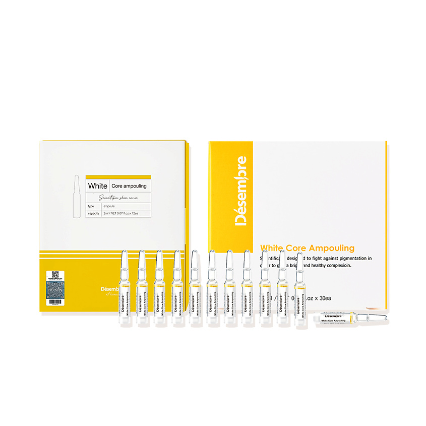 Изображение товара DESEMBRE At Home White Core Ampouling Сыворотка для лица, 12 шт х 2 мл