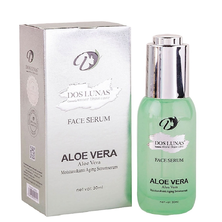 Изображение товара DOS LUNAS Увлажняющая сыворотка для лица с натуральным экстрактом Алоэ Вера, 30 мл