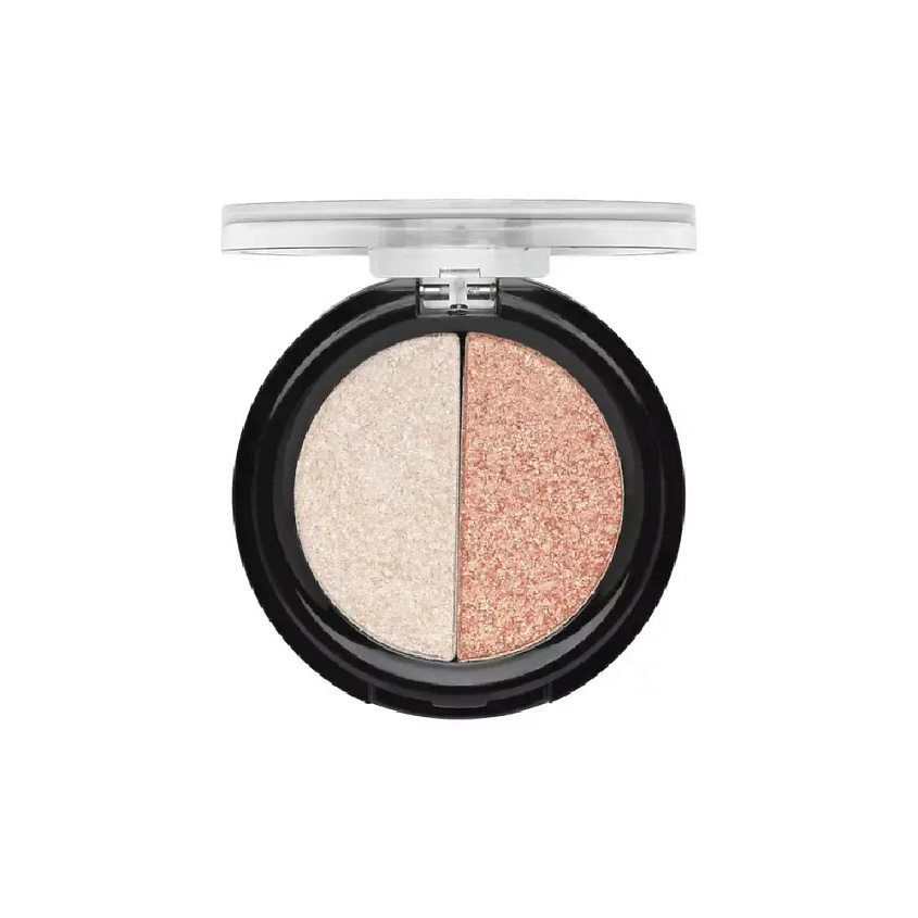 Изображение товара ADEN Shine Eyeshadow Powder Duo 01 бежевый и яркие оттенки для глаз