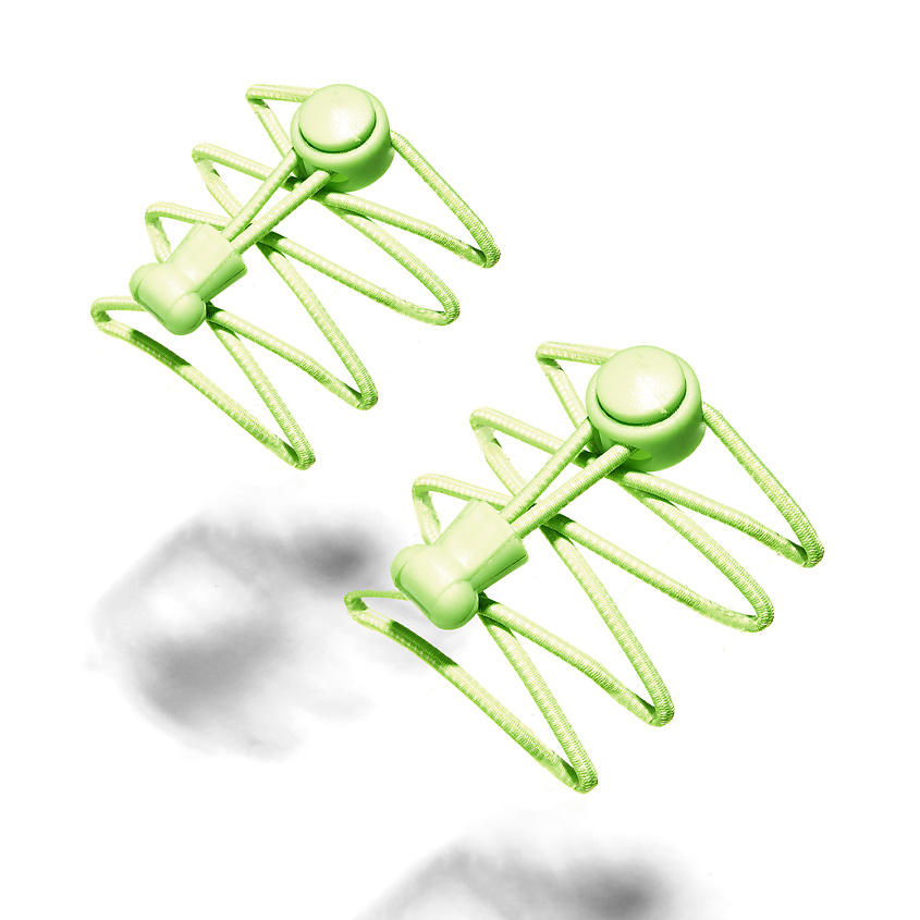 Изображение товара КРАСНАЯ ЖАРА Эластичные шнурки 100 см "Спортивный клуб", Салатовый, светло-серый