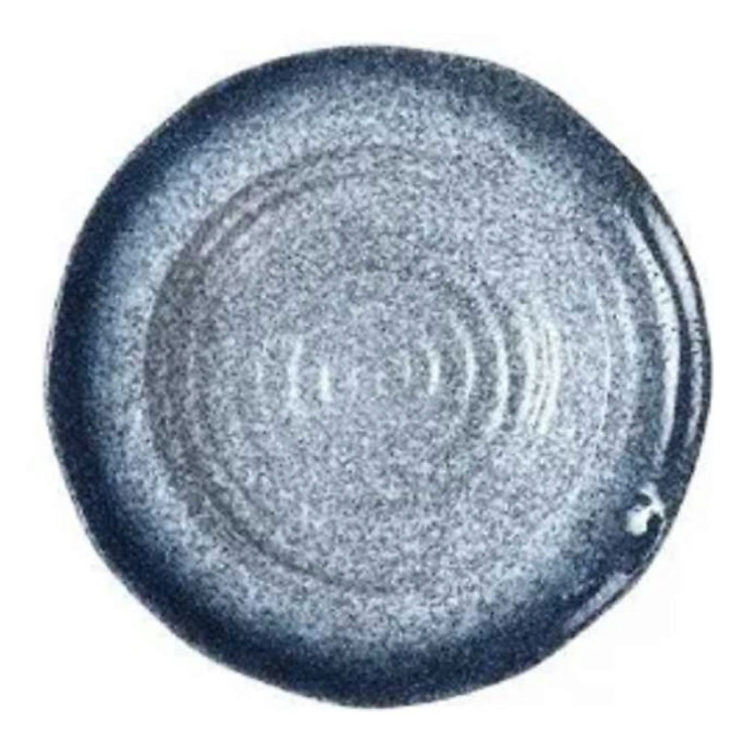 Изображение товара Голубая дизайнерская керамическая тарелка HOMIUM 26 см с фактурным покрытием