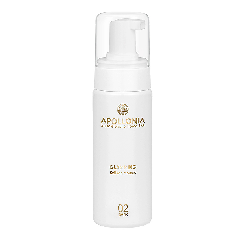 Изображение товара APOLLONIA GLAMMING SELF TAN MOUSSE DARK Мусс-автозагар для тела тёмный тон, 150 мл