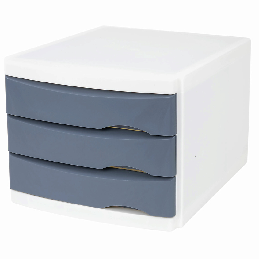 Изображение товара Бокс с 3 выдвижными лотками BRAUBERG Office-Expert белый для документов