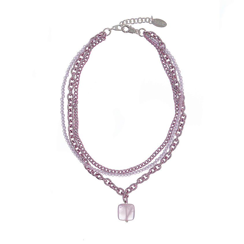 Изображение товара LANZEROTTI Колье, Monroe, тройное, опал, розовый кварц, LZ-23.07-298