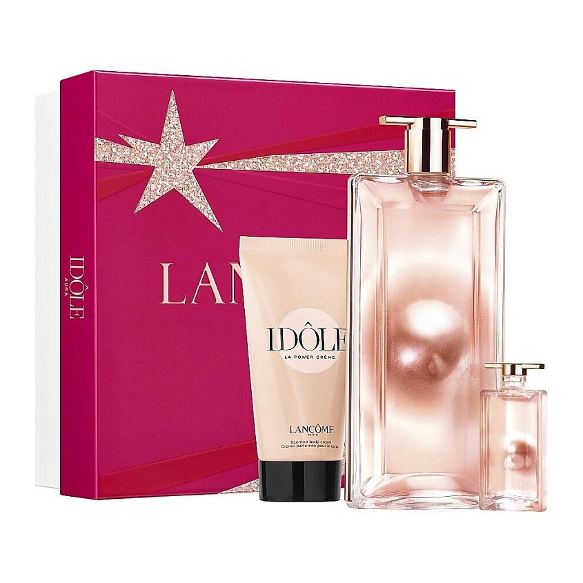 Изображение товара LANCOME Набор Idole Aura: Парфюмерная вода + Миниатюра + Крем для тела, 50 мл + 5 мл + 50 мл