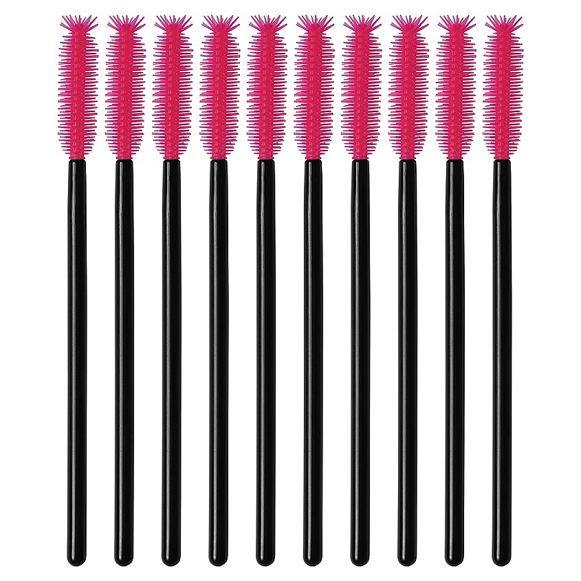 Изображение товара EVABOND Щеточка для ресниц винтовая круглая, силиконовая в упаковке, 1 шт, 01 Розовая