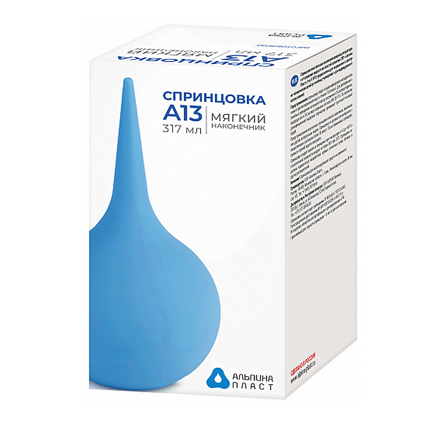 Изображение товара АЛЬПИНА ПЛАСТ Спринцовка А 13 клизма медицинская 317 мл., 1 шт