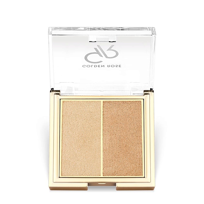 Изображение товара GOLDEN ROSE Хайлайтер для лица So Glow! Highlighter DUO 102 Sunshine сияющий эффект