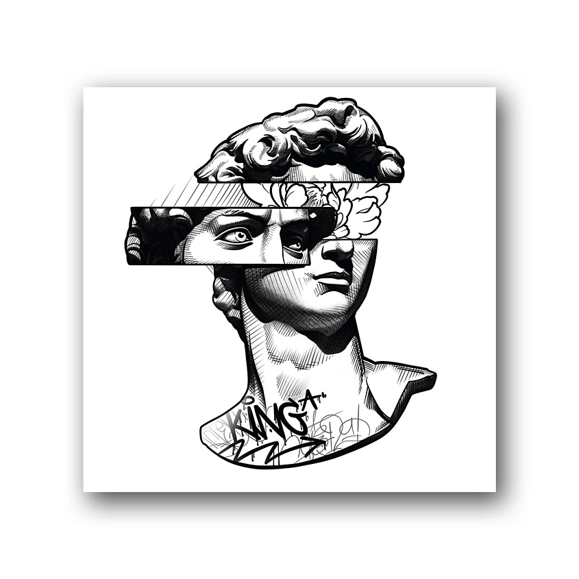 Изображение товара Временные тату TATTS David 10*10 см - водостойкие и реалистичные