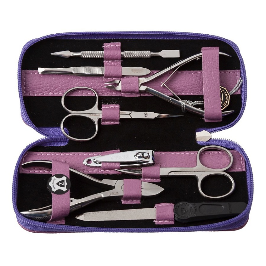 Изображение товара Маникюрный набор Zinger MS-71062 8 предметов, нержавеющая сталь, на молнии