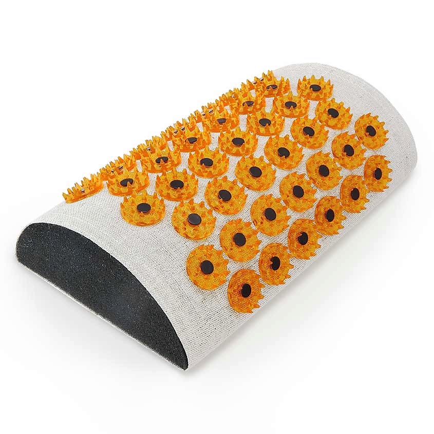 Изображение товара ЛАБОРАТОРИЯ КУЗНЕЦОВА Массажер "Тибетский аппликатор магнитный" на подложке, валик для шеи, Желтый