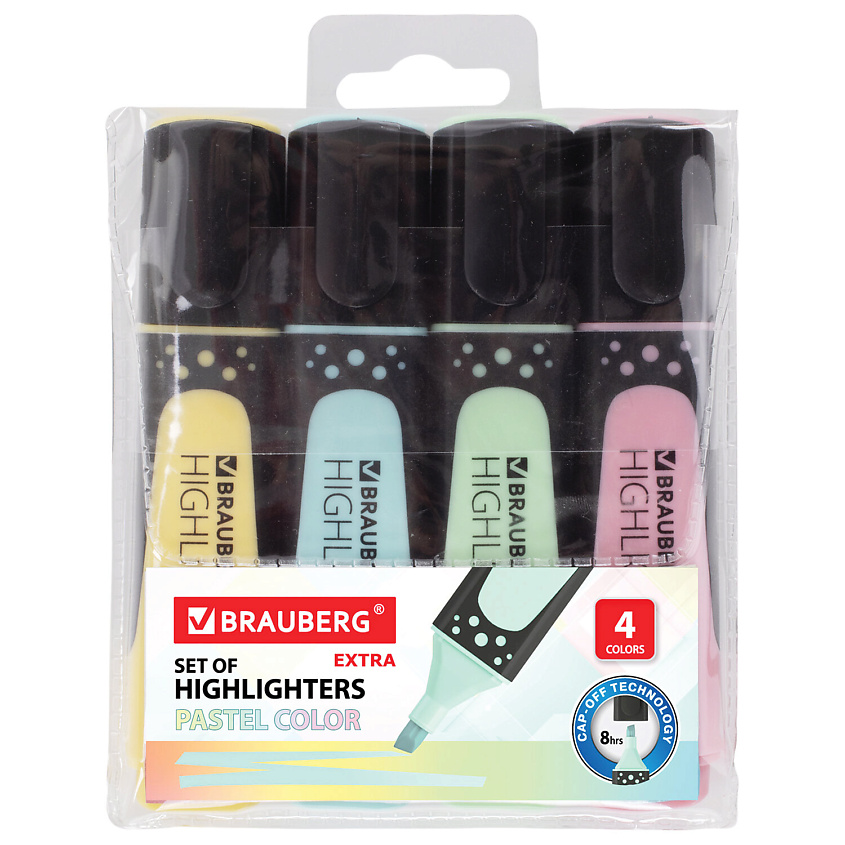 Изображение товара Текстовыделители BRAUBERG SUPER PASTEL для выделения текста