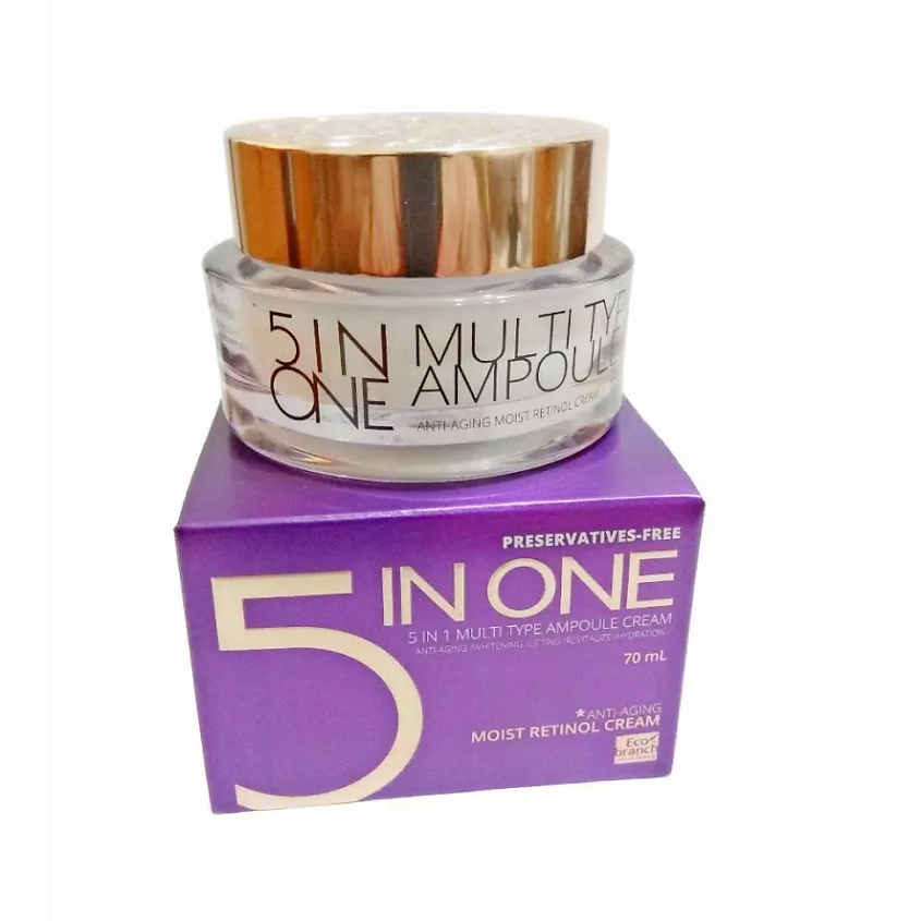 Изображение товара ECO BRANCH Ампульный крем c ретинолом 5 в 1 для лица 70 мл Насыщенный уход