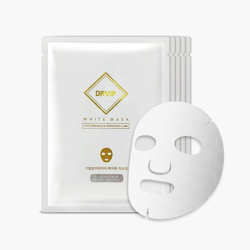 Изображение товара CELLBYCELL Антивозрастная тканевая маска-глянцевая кожа White mask DrVIP, 30 мл