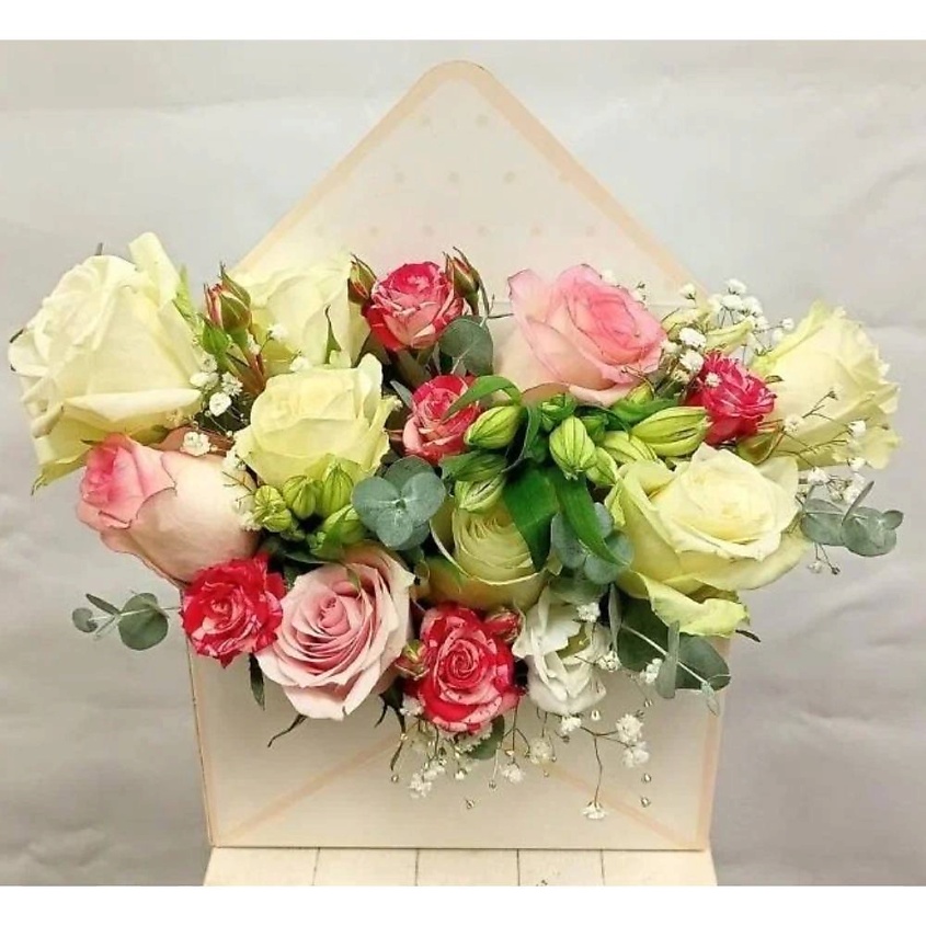 Изображение товара VORNIKOV BOUQUETS Цветы в конверте Письмо счастья 9 роз и других цветов