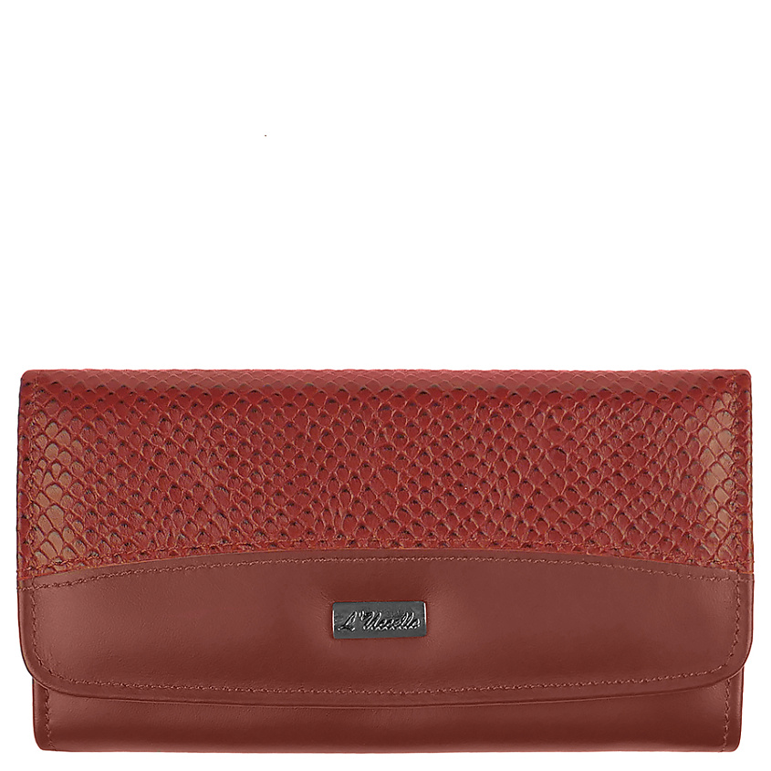 Изображение товара L'UCCELLO Кошелек женский из натуральной кожи, Цвет: Бордовый; размер: 18x10x2