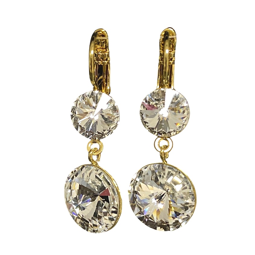 Изображение товара Серьги AMANTE CRYSTAL JANINE с кристаллами Swarovski, золото, трансформеры, подарок