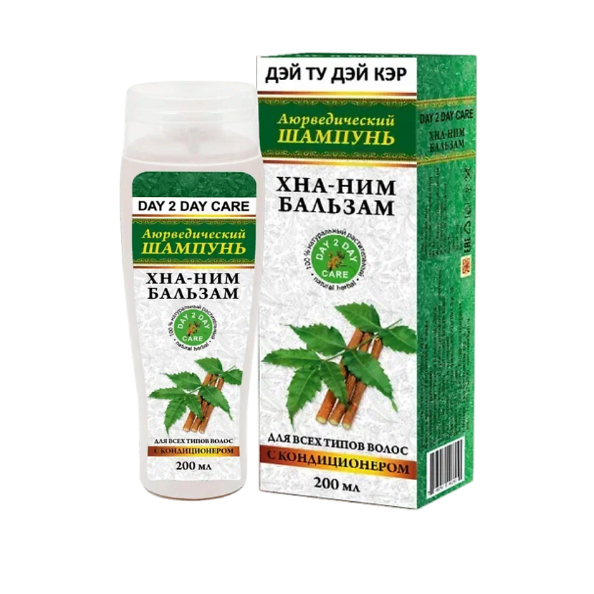 Изображение товара DAY 2 DAY CARE Аюрведический шампунь для волос "ХНА-НИМ БАЛЬЗАМ", 1 шт.