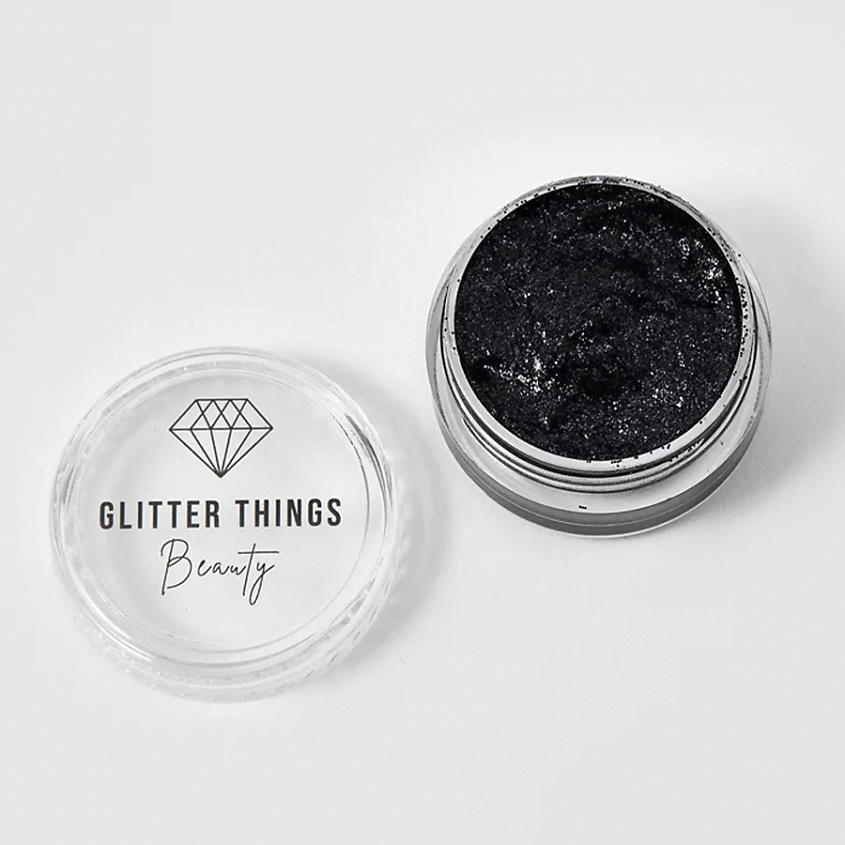 Изображение товара GLITTER THINGS Глиттер Гель Блёстки для глаз, лица и тела "Черная Тень", Черный