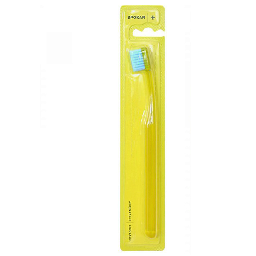 Изображение товара Zубная щетка Spokar Plus с мягкими волокнами, желтая