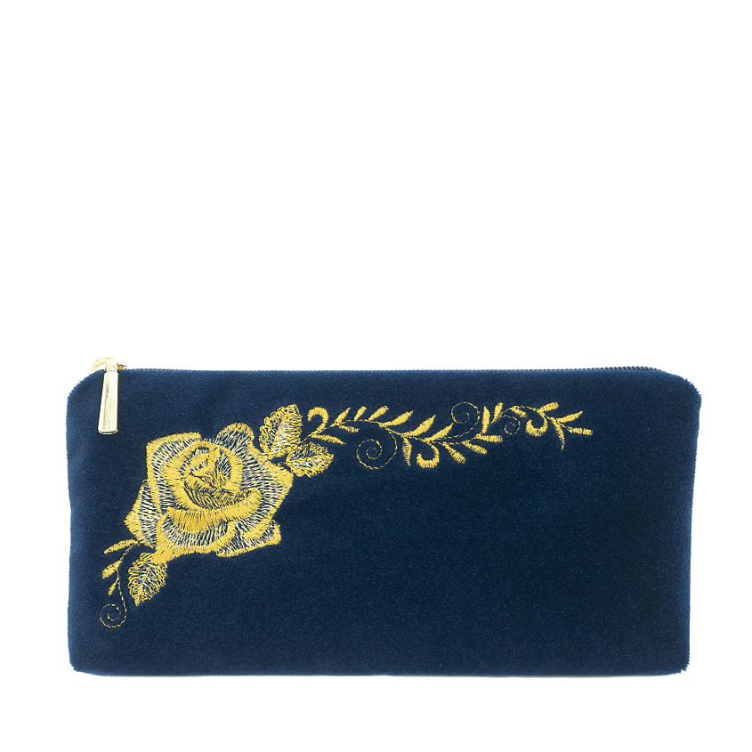 Изображение товара Очечник бархатный ТОРЖОКСКИЕ ЗОЛОТОШВЕИ Мод 249-1 Синий с золотой вышивкой