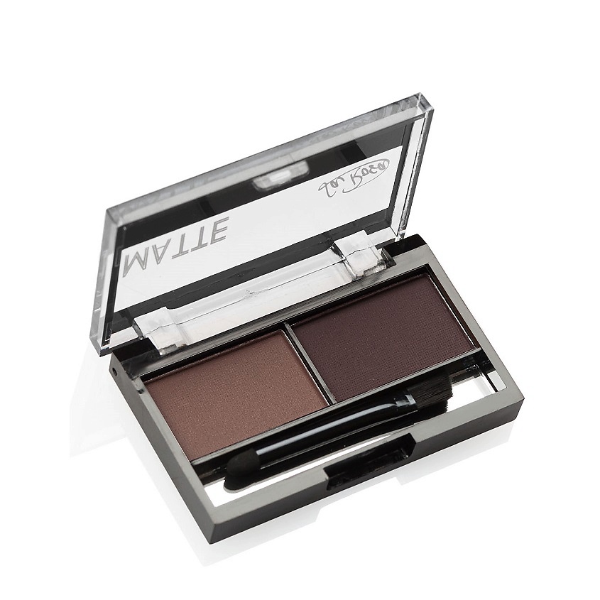 Изображение товара LA ROSA Тени-matte для бровей 2-х цветные, цвет: коричневый + серый