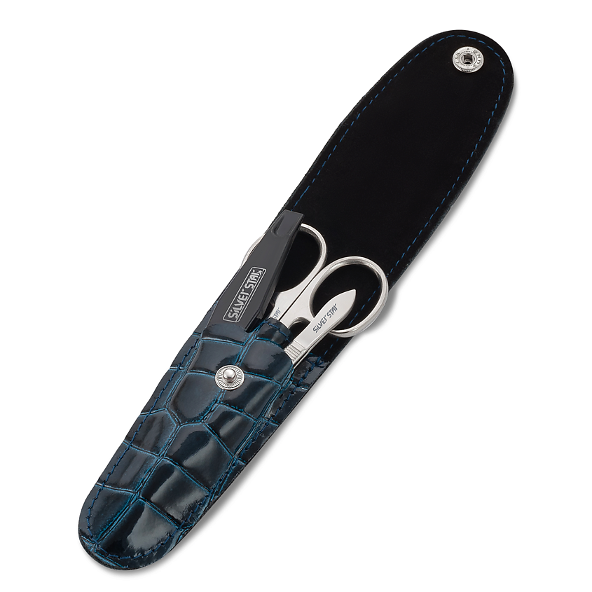 Изображение товара Маникюрный дорожный набор SILVER STAR в эко коже из нержавеющей стали