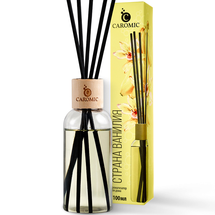 Изображение товара CAROMIC Диффузор ароматизатор для дома с палочками Страна Ванилия, 100 мл