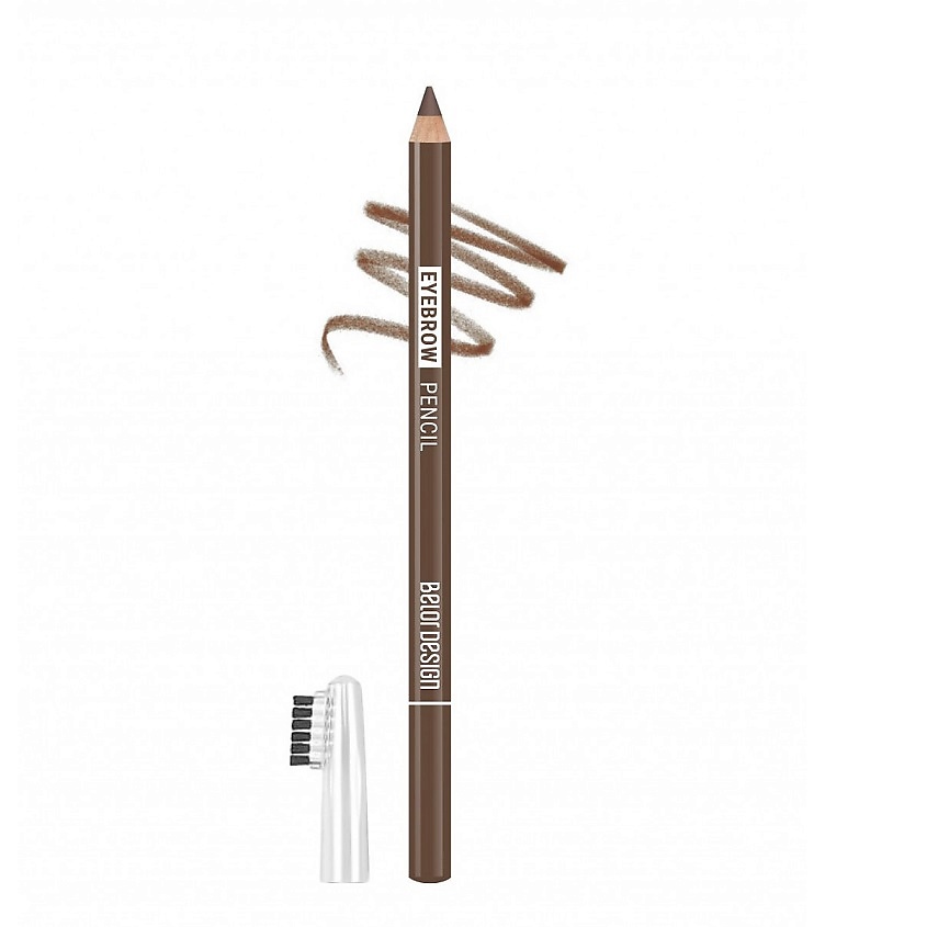 Изображение товара BELOR DESIGN Карандаш косметический контурный PARTY для бровей, тон №105 светло-коричневый NEW 1.3г