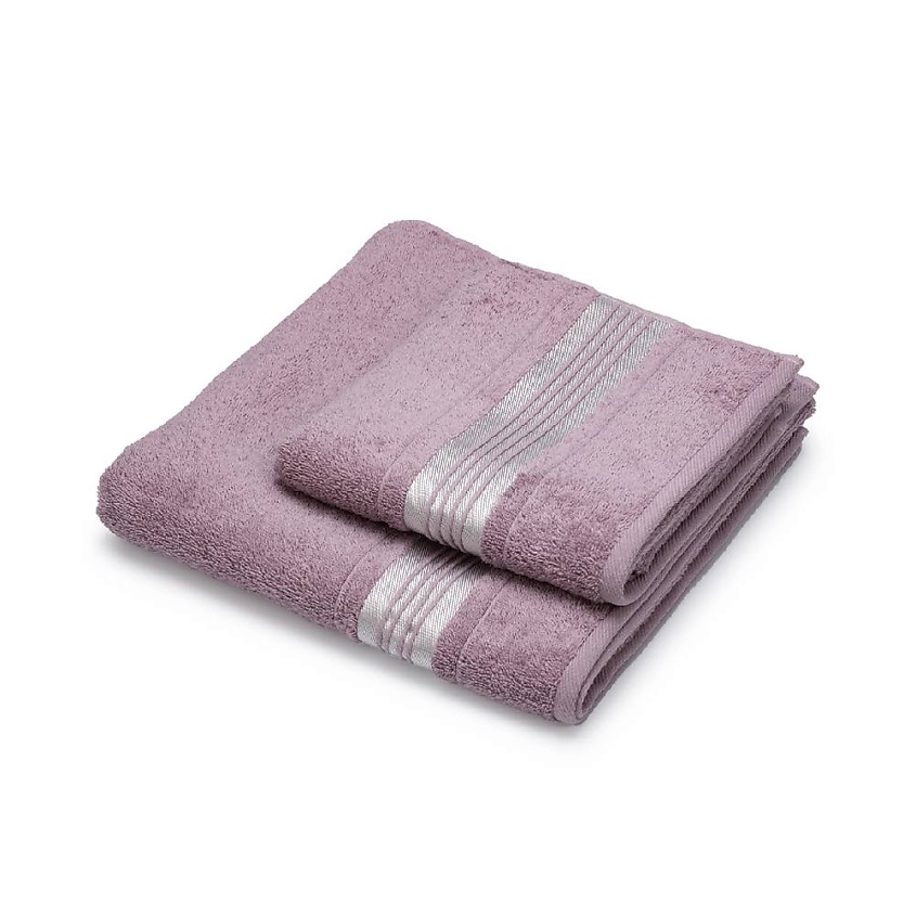 Изображение товара Набор махровых полотенец Cleanelly basic 2 шт 50х90 и 70х130 см сиреневые