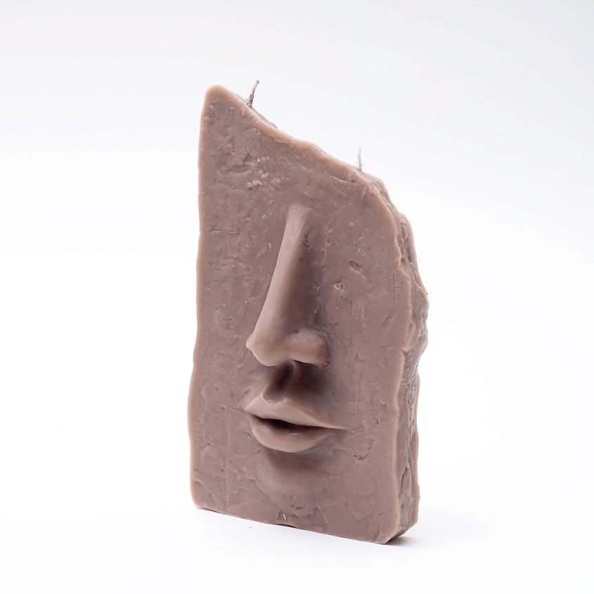 Изображение товара BYGY BY GOLUBOVSKAYA YAKANINA Свеча декоративная Face, цвет: Коричневый, 1 шт