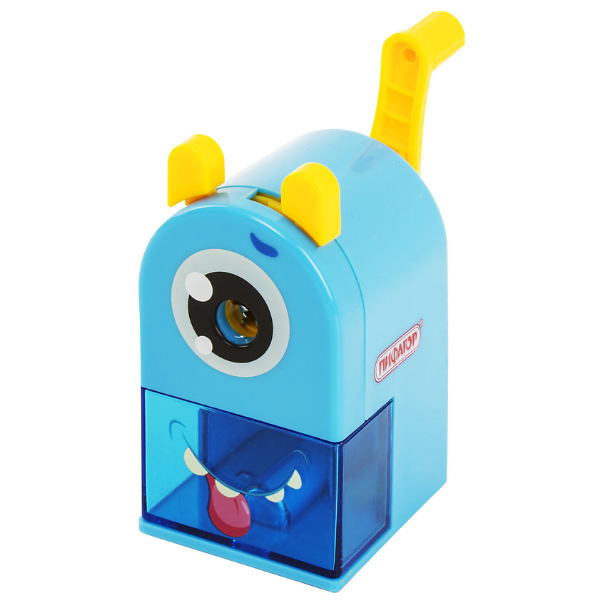 Изображение товара ПИФАГОР Точилка механическая Монстрик, Голубой